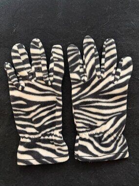 Zebra Print Gloves Size M-L